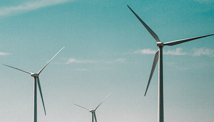 Three wind turbines