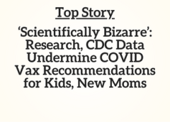 Top Story TN, OH, MN, MI, VA, FL, WI, PA, CT, IA, NH: ‘Scientifically Bizarre’: Research, CDC Data Undermine COVID Vax Recommendations for Kids, New Moms