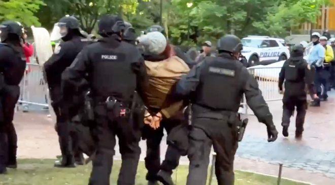 Police Disperse Anti-Israel Encampment at University of Pennsylvania Despite Resistance from Faculty, Demonstrators