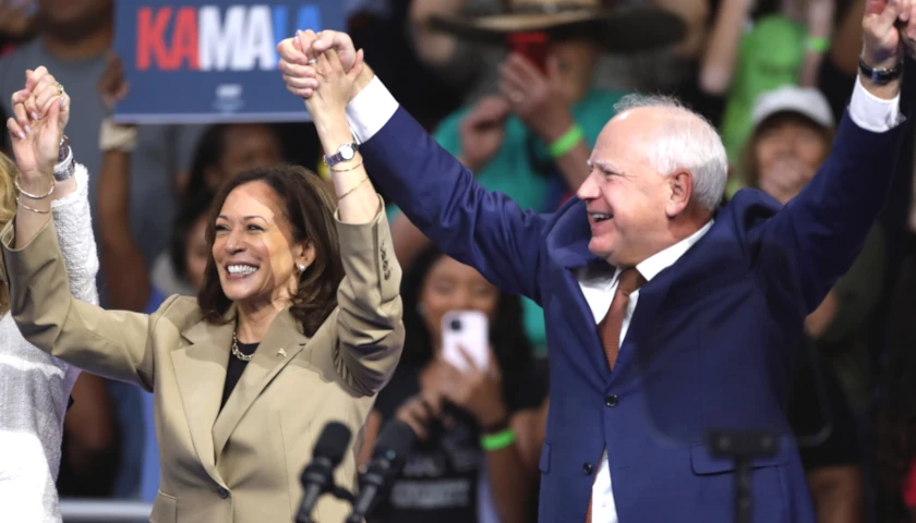 Kamala Harris and Tim Walz